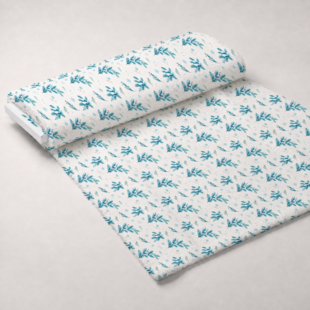 Evergreen Christmas Cheer Pattern 12 Minky Fabric — plush minky unrolled bolt preview (mv-minky-v1:bolt)