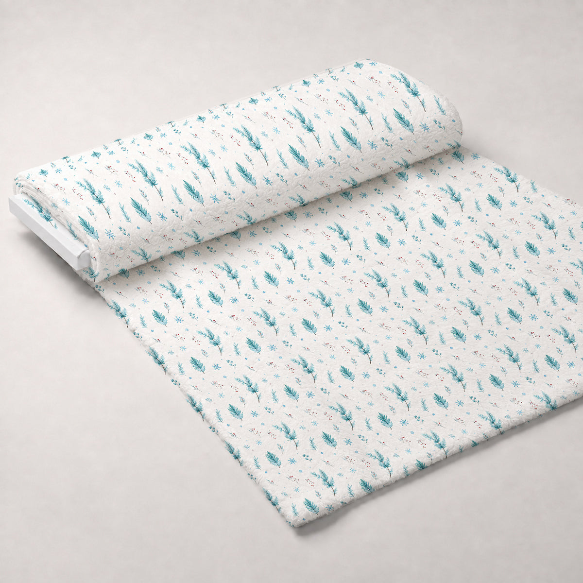 Evergreen Christmas Cheer Pattern 14 Minky Fabric — plush minky unrolled bolt preview (mv-minky-v1:bolt)