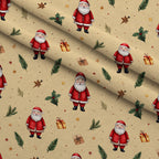 Evergreen Christmas Cheer Pattern 20 Minky Fabric — plush minky folded close-up preview (mv-minky-v1:lying)