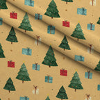 Evergreen Christmas Cheer Pattern 22 Minky Fabric — plush minky folded close-up preview (mv-minky-v1:lying)