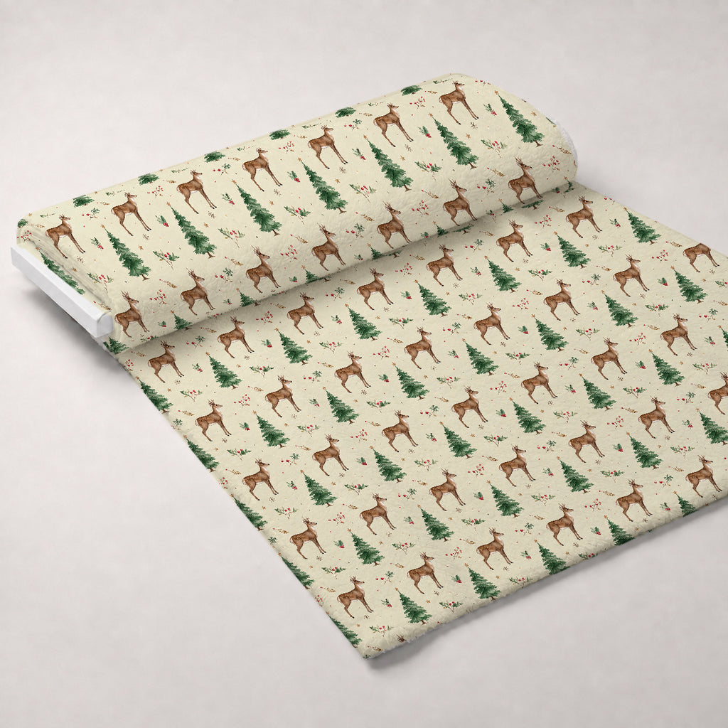 Evergreen Christmas Cheer Pattern 23 Minky Fabric — plush minky unrolled bolt preview (mv-minky-v1:bolt)