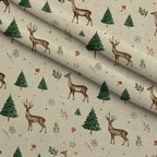 Evergreen Christmas Cheer Pattern 24 Minky Fabric — plush minky folded close-up preview (mv-minky-v1:lying)