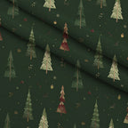 Evergreen Christmas Cheer Pattern 28 Minky Fabric — plush minky folded close-up preview (mv-minky-v1:lying)