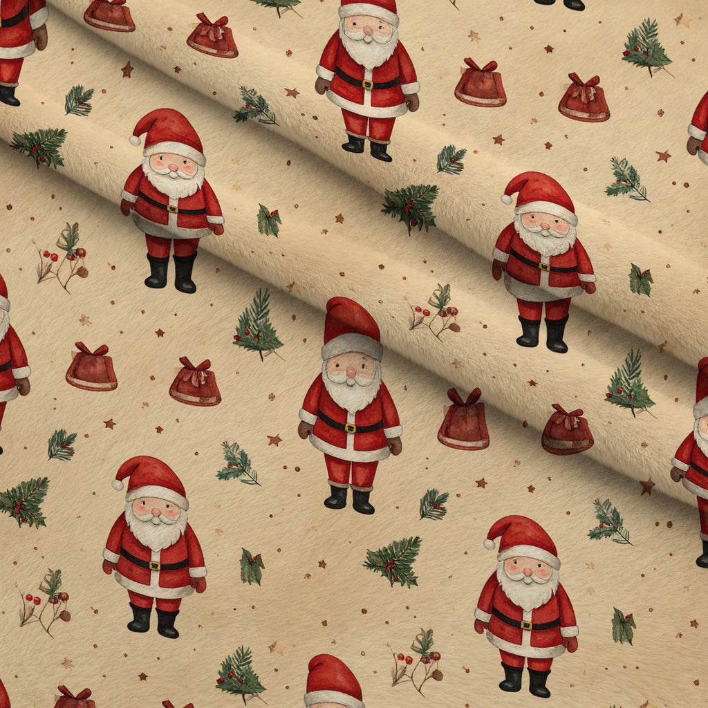 Evergreen Christmas Cheer Pattern 29 Minky Fabric — plush minky folded close-up preview (mv-minky-v1:lying)