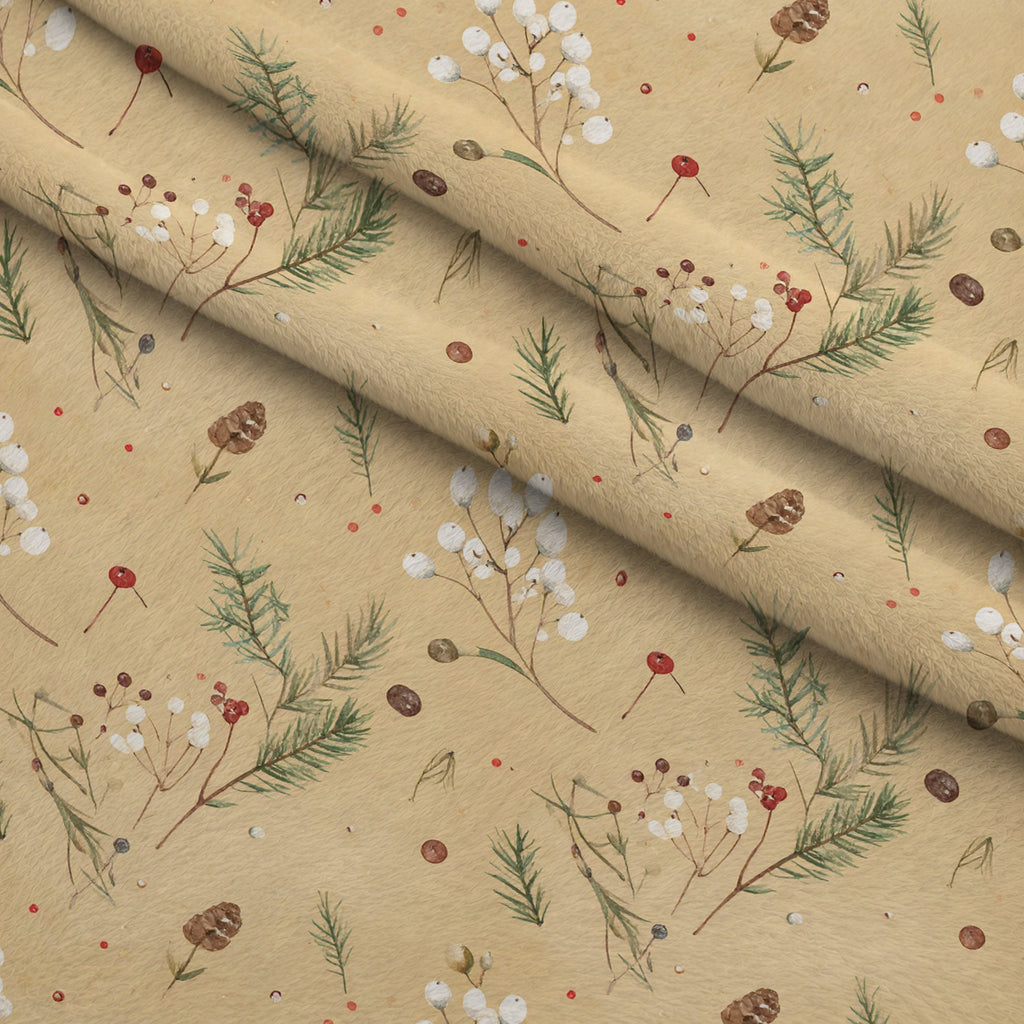 Evergreen Christmas Cheer Pattern 5 Minky Fabric — plush minky folded close-up preview (mv-minky-v1:lying)