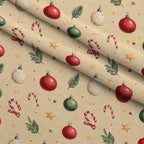 Evergreen Christmas Cheer Pattern 6 Minky Fabric — plush minky folded close-up preview (mv-minky-v1:lying)