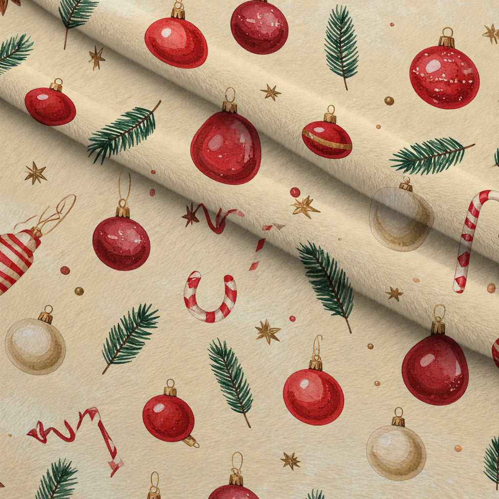 Evergreen Christmas Cheer Pattern 8 Minky Fabric — plush minky folded close-up preview (mv-minky-v1:lying)