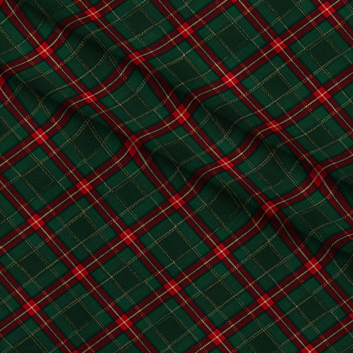 Evergreen Hearth Plaid Pattern 10 Minky Fabric — plush minky folded close-up preview (mv-minky-v1:lying)