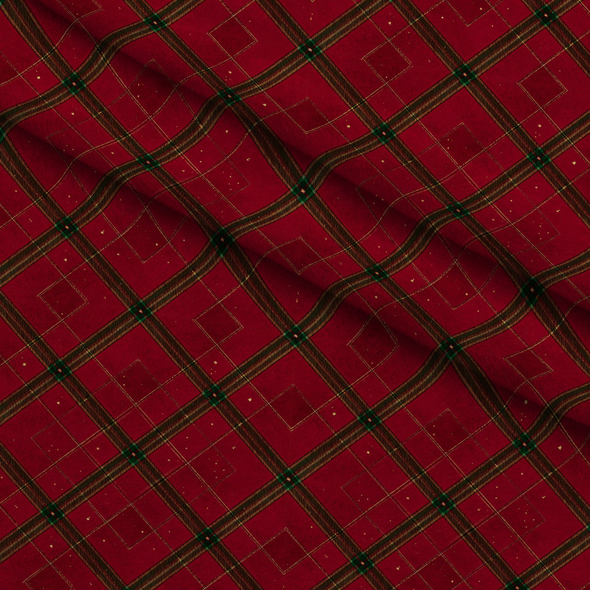 Evergreen Hearth Plaid Pattern 13 Minky Fabric — plush minky folded close-up preview (mv-minky-v1:lying)