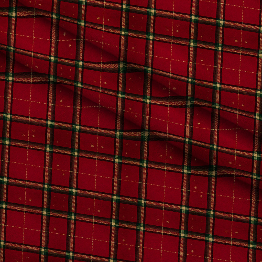 Evergreen Hearth Plaid Pattern 14 Minky Fabric — plush minky folded close-up preview (mv-minky-v1:lying)