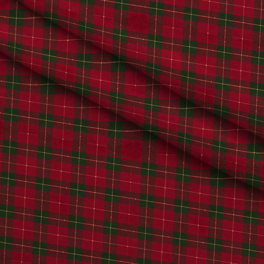 Evergreen Hearth Plaid Pattern 19 Minky Fabric — plush minky folded close-up preview (mv-minky-v1:lying)