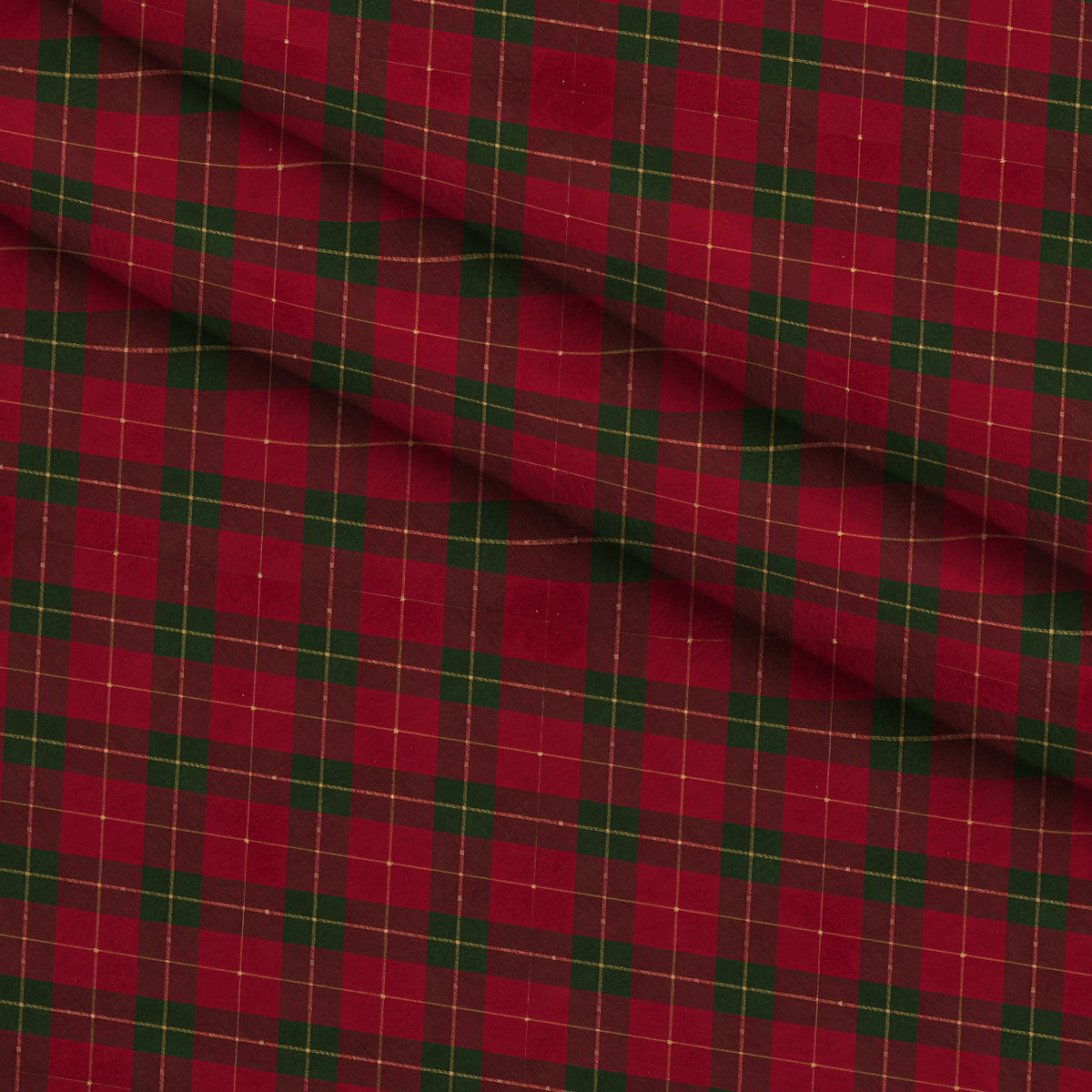 Evergreen Hearth Plaid Pattern 19 Minky Fabric — plush minky folded close-up preview (mv-minky-v1:lying)
