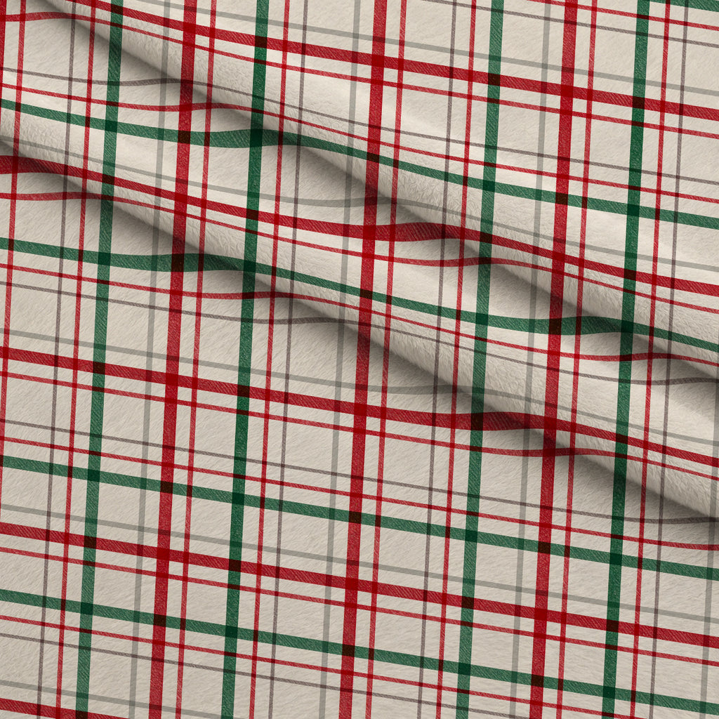 Evergreen Hearth Plaid Pattern 2 Minky Fabric — plush minky folded close-up preview (mv-minky-v1:lying)