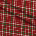 Evergreen Hearth Plaid Pattern 22 Minky Fabric — plush minky folded close-up preview (mv-minky-v1:lying)