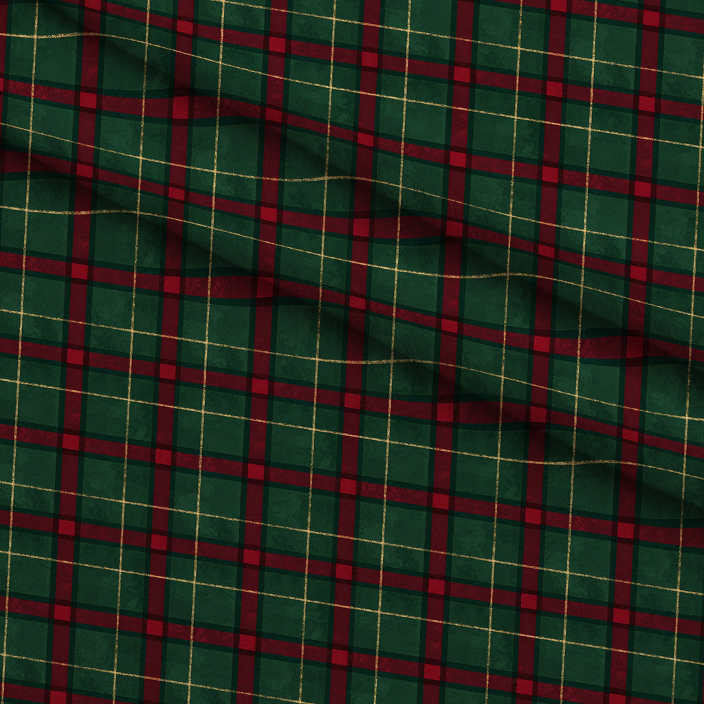 Evergreen Hearth Plaid Pattern 23 Minky Fabric — plush minky folded close-up preview (mv-minky-v1:lying)