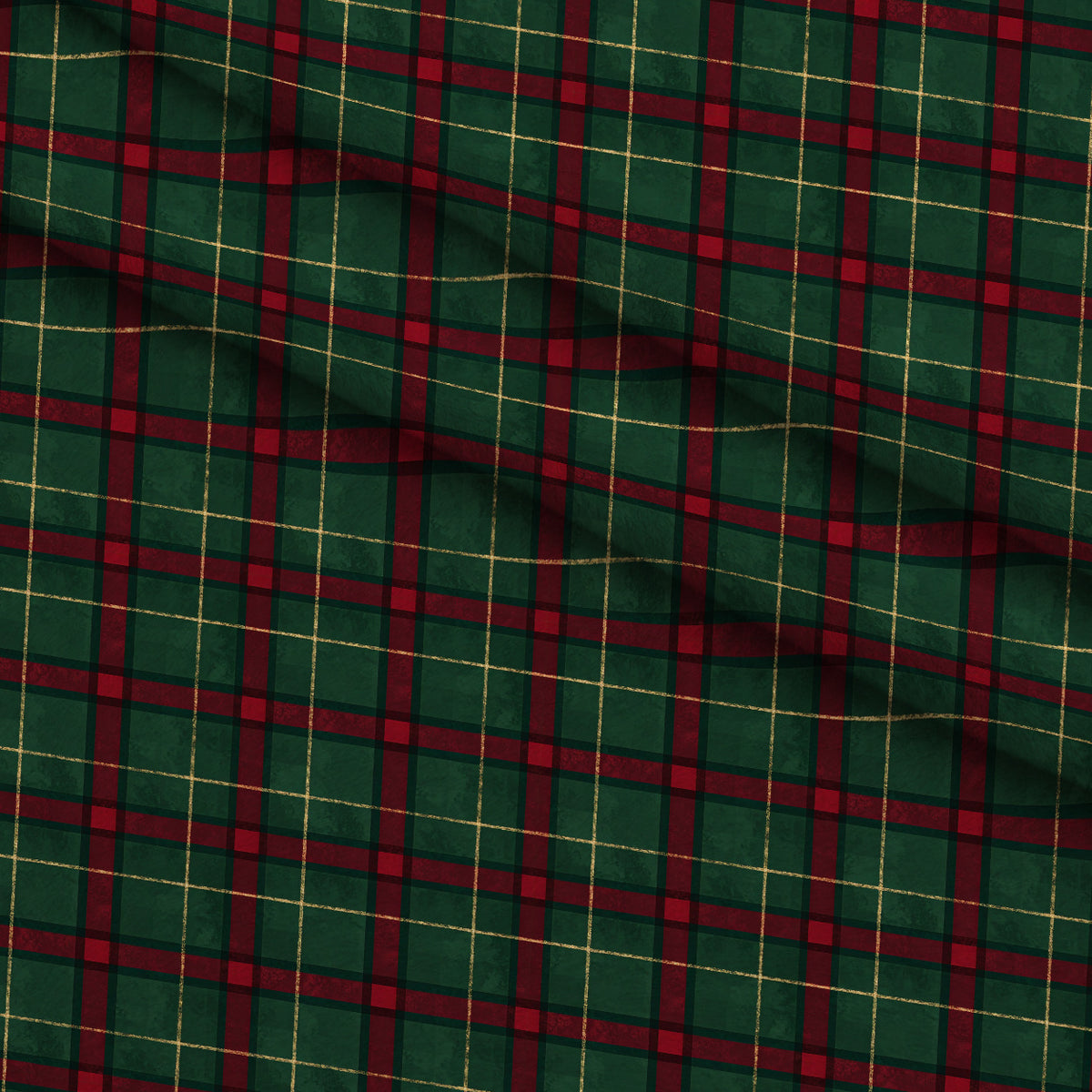 Evergreen Hearth Plaid Pattern 23 Minky Fabric — plush minky folded close-up preview (mv-minky-v1:lying)