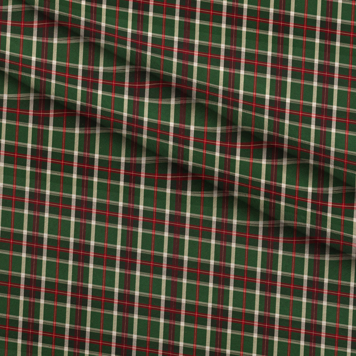 Evergreen Hearth Plaid Pattern 3 Minky Fabric — plush minky folded close-up preview (mv-minky-v1:lying)