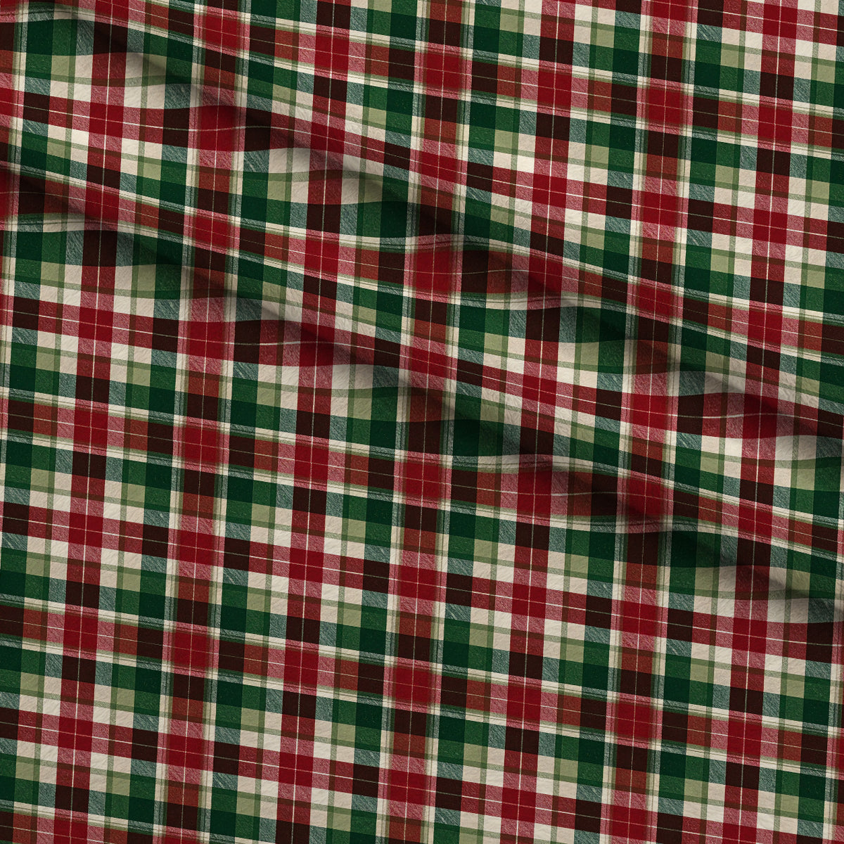 Evergreen Hearth Plaid Pattern 4 Minky Fabric — plush minky folded close-up preview (mv-minky-v1:lying)