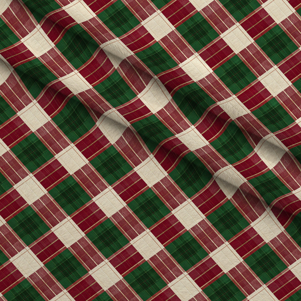 Evergreen Hearth Plaid Pattern 5 Minky Fabric — plush minky folded close-up preview (mv-minky-v1:lying)