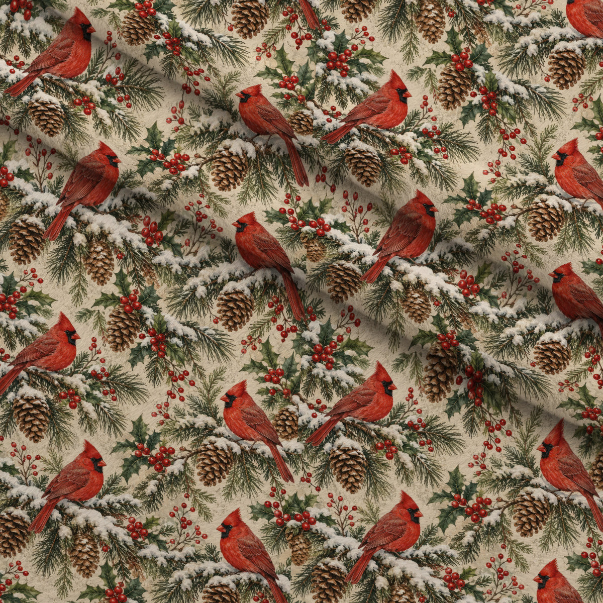 Evergreen Hearth Stories Pattern 1 Minky Fabric — plush minky folded close-up preview (mv-minky-v1:lying)