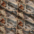 Evergreen Hearth Stories Pattern 8 Minky Fabric — plush minky folded close-up preview (mv-minky-v1:lying)