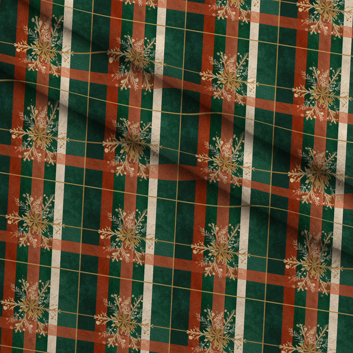 Evergreen Hearthlight Pattern 10 Minky Fabric — plush minky folded close-up preview (mv-minky-v1:lying)