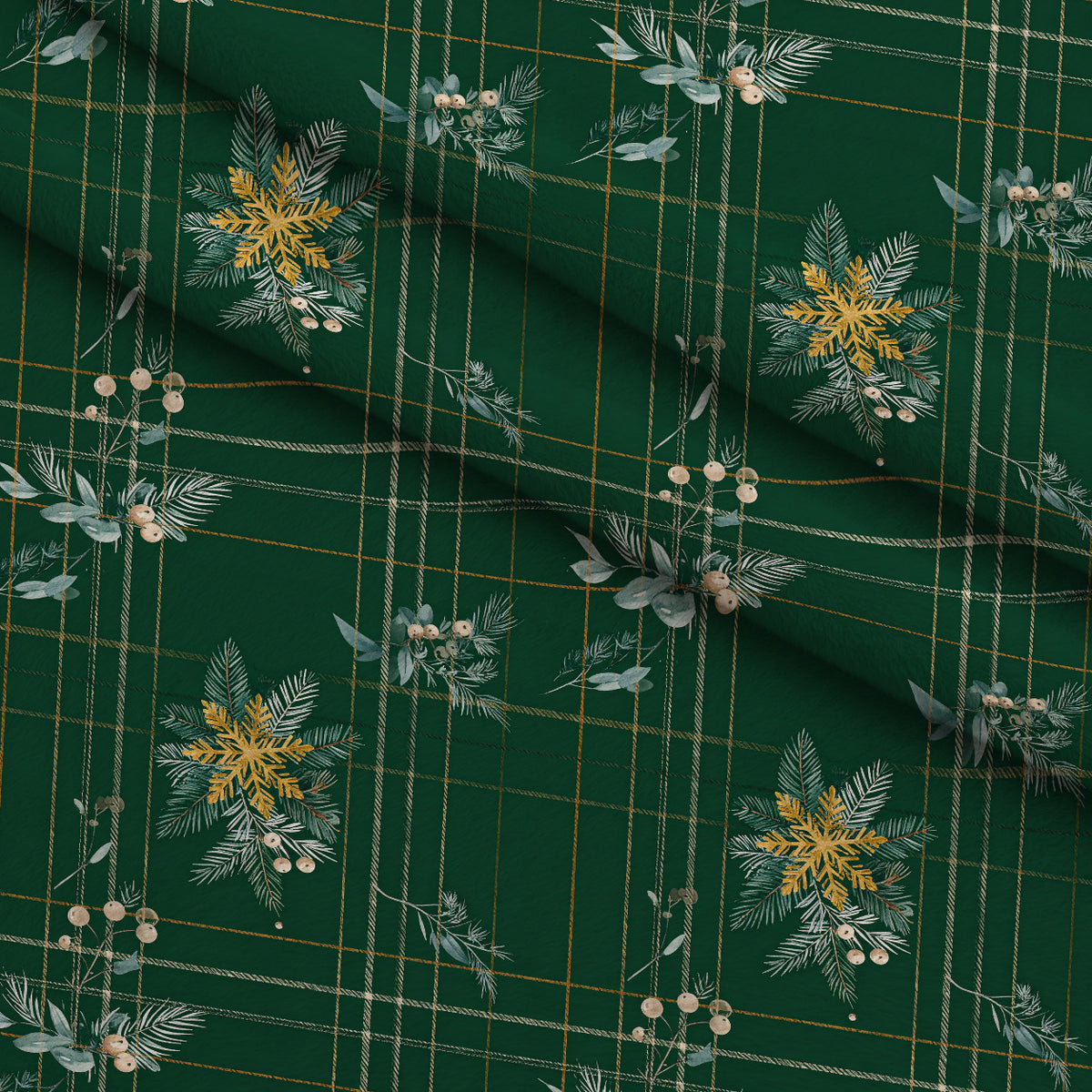 Evergreen Hearthlight Pattern 11 Minky Fabric — plush minky folded close-up preview (mv-minky-v1:lying)