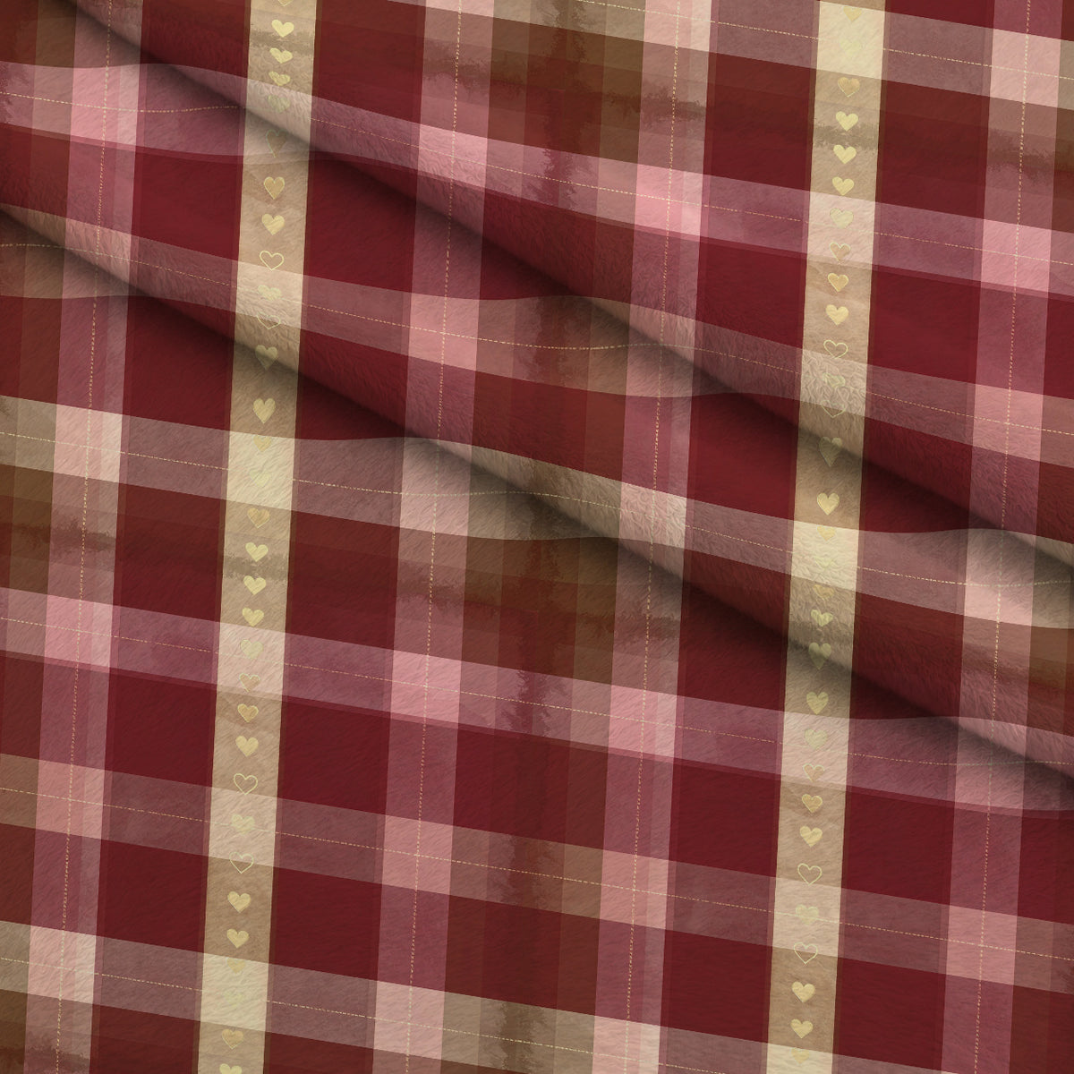 Evergreen Hearthlight Pattern 15 Minky Fabric — plush minky folded close-up preview (mv-minky-v1:lying)