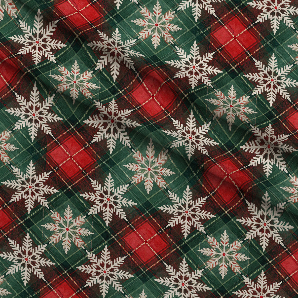 Evergreen Hearthlight Pattern 6 Minky Fabric — plush minky folded close-up preview (mv-minky-v1:lying)