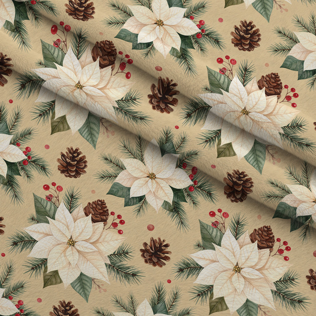 Evergreen Heirloom Pattern 1 Minky Fabric — plush minky folded close-up preview (mv-minky-v1:lying)