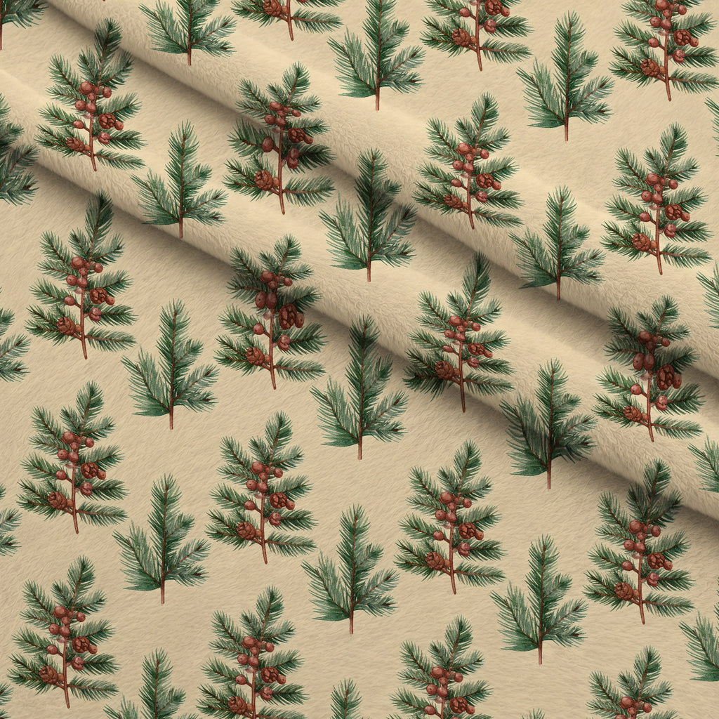 Evergreen Heirloom Pattern 11 Minky Fabric — plush minky folded close-up preview (mv-minky-v1:lying)