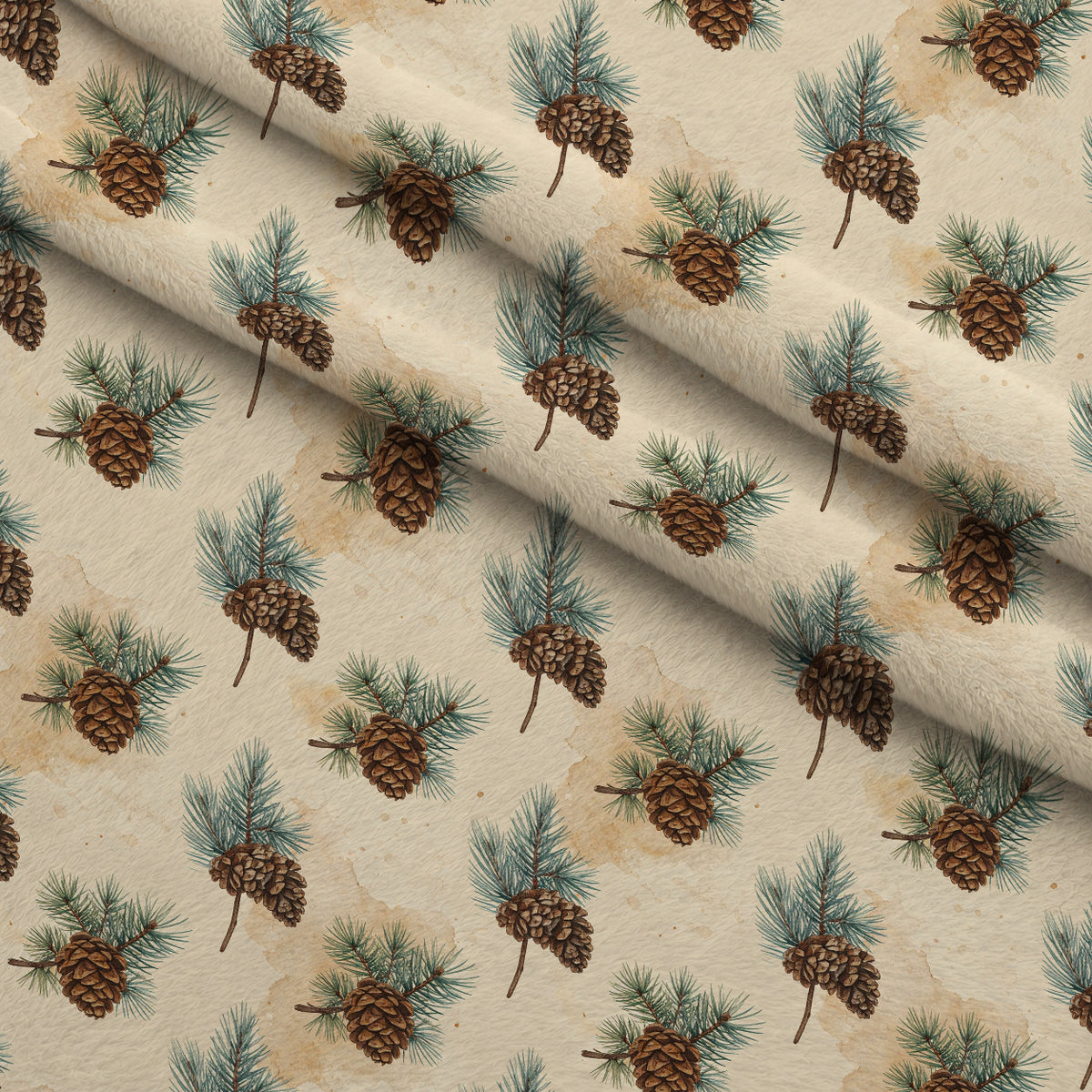 Evergreen Heirloom Pattern 23 Minky Fabric — plush minky folded close-up preview (mv-minky-v1:lying)