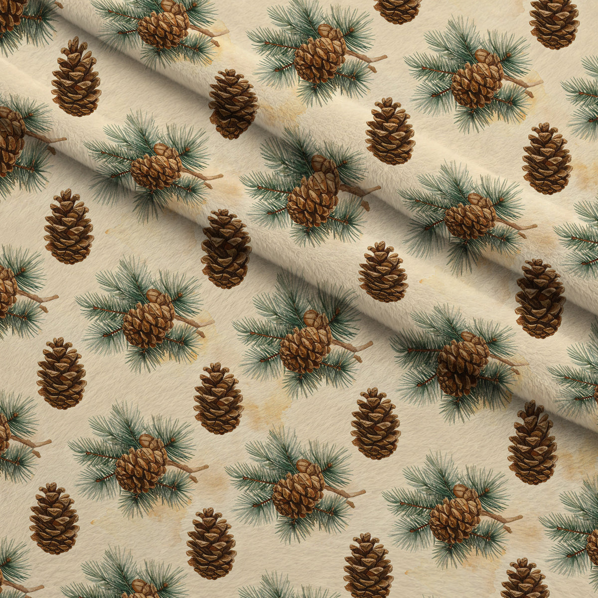 Evergreen Heirloom Pattern 24 Minky Fabric — plush minky folded close-up preview (mv-minky-v1:lying)