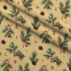 Evergreen Heirloom Pattern 5 Minky Fabric — plush minky folded close-up preview (mv-minky-v1:lying)