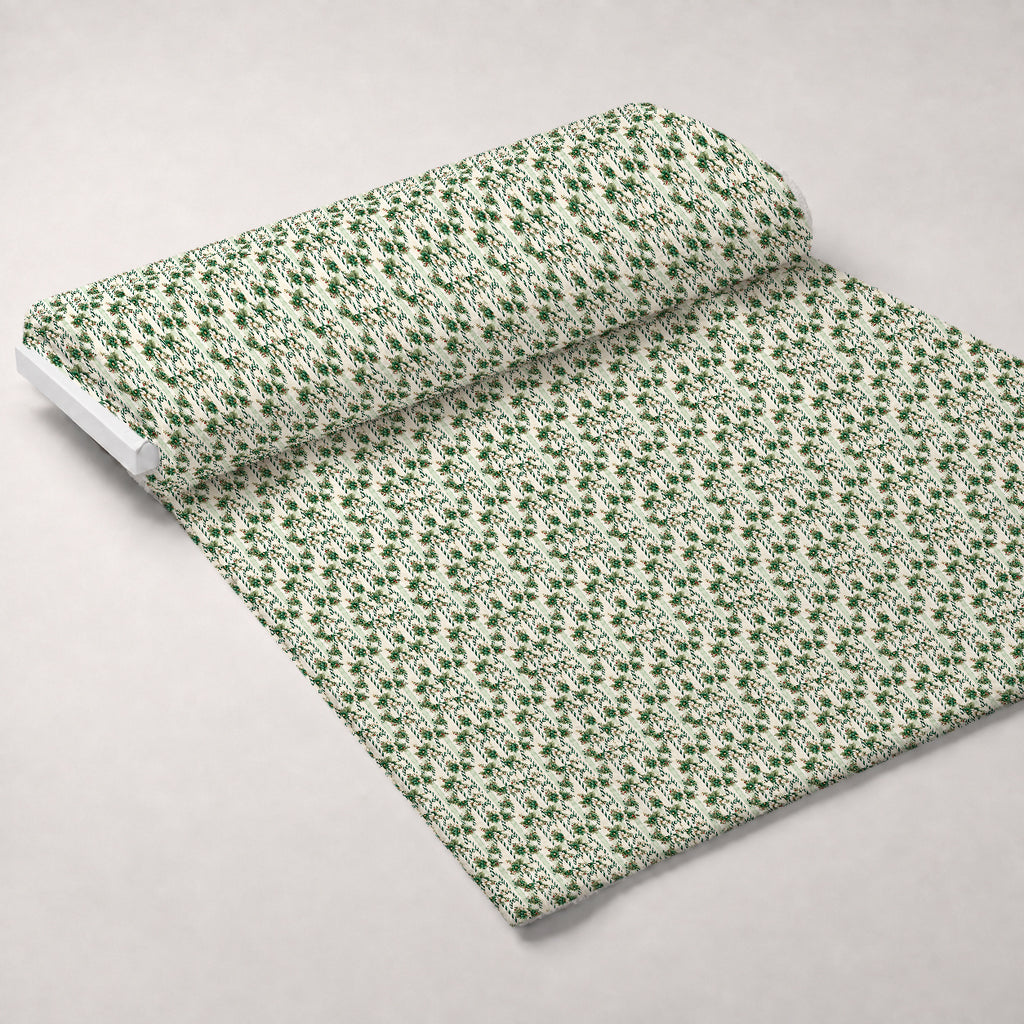 Evergreen Holiday Whimsy Pattern 1 Minky Fabric — plush minky unrolled bolt preview (mv-minky-v1:bolt)