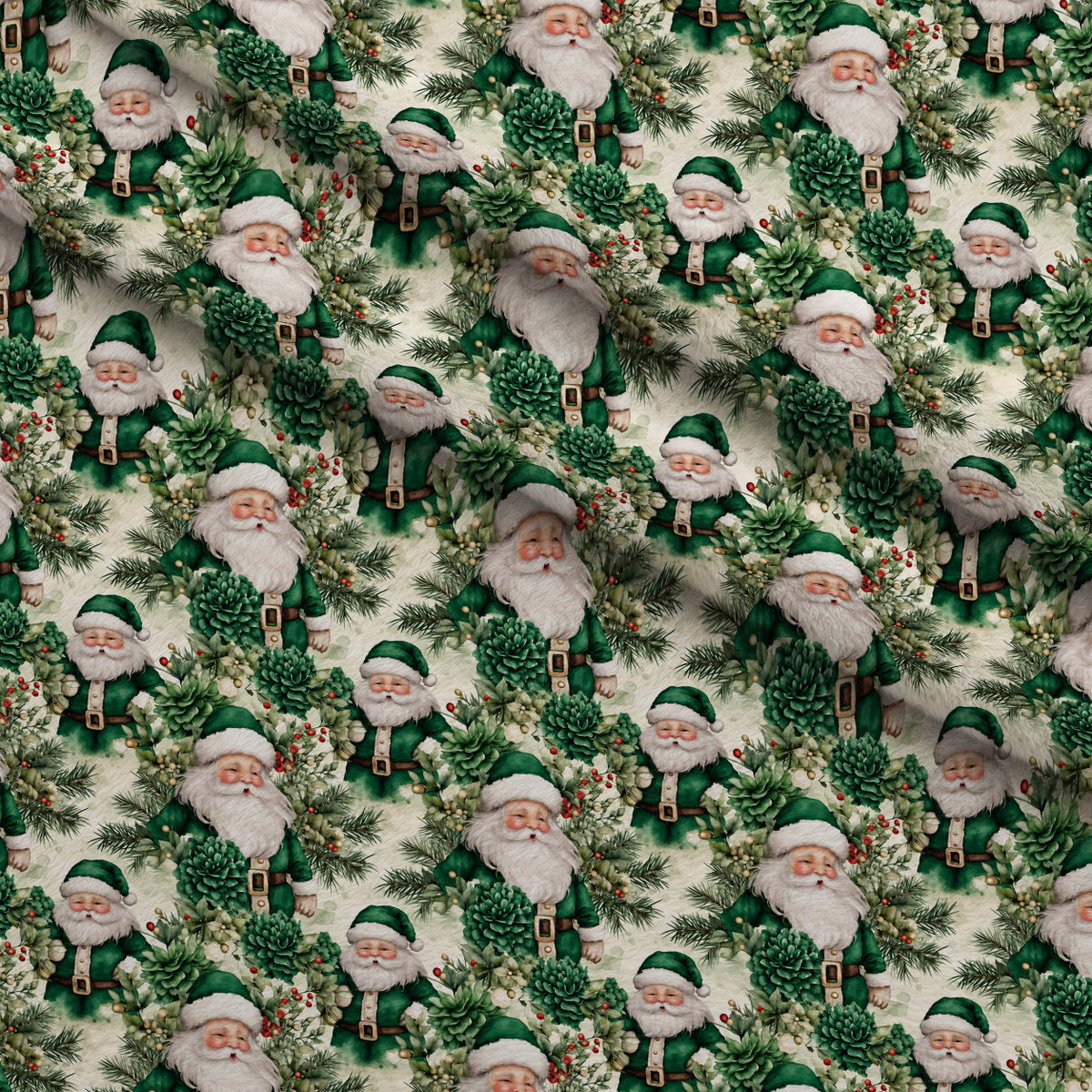Evergreen Holiday Whimsy Pattern 3 Minky Fabric — plush minky folded close-up preview (mv-minky-v1:lying)