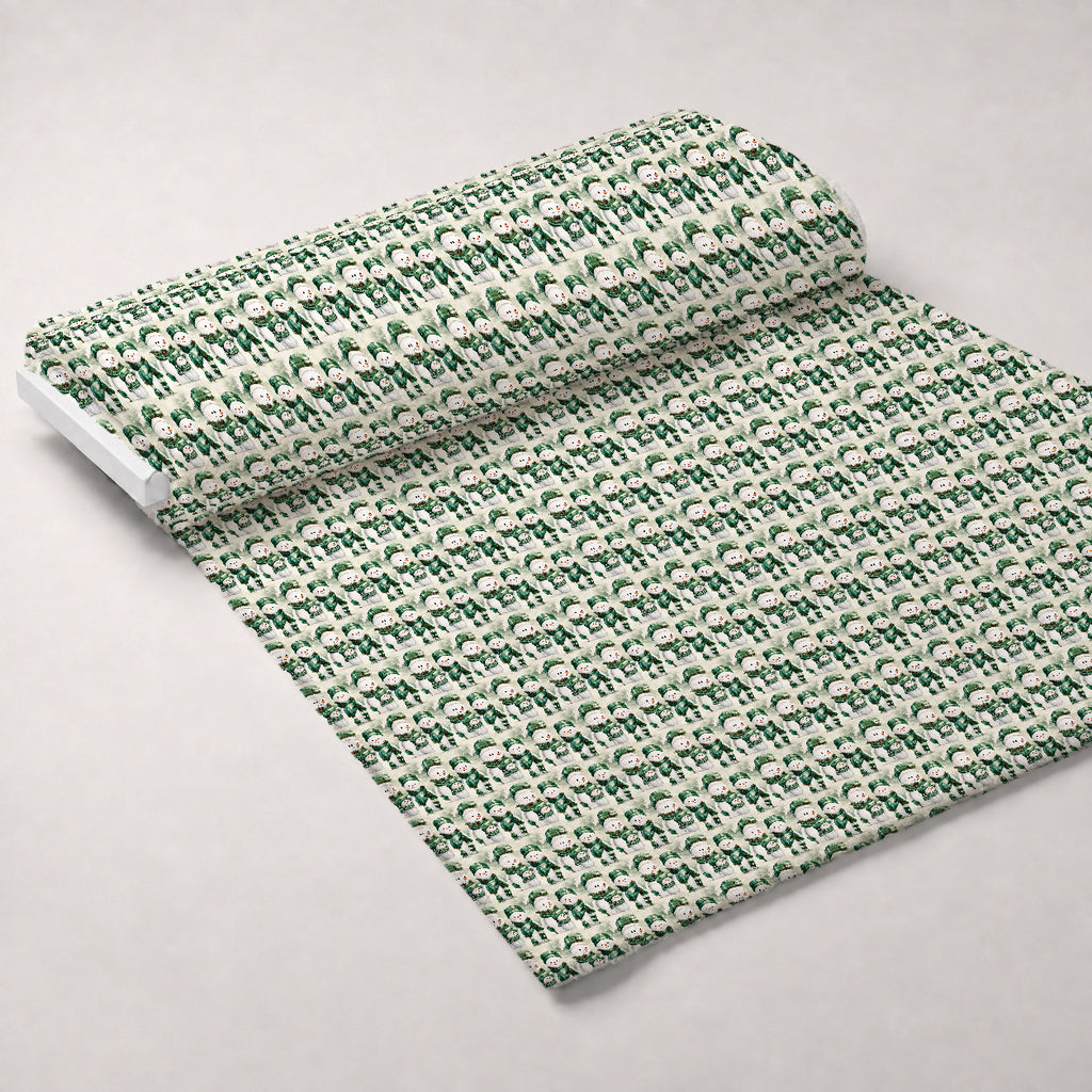 Evergreen Holiday Whimsy Pattern 6 Minky Fabric — plush minky unrolled bolt preview (mv-minky-v1:bolt)