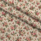 Evergreen Rose Heirloom Pattern 5 Minky Fabric — plush minky folded close-up preview (mv-minky-v1:lying)