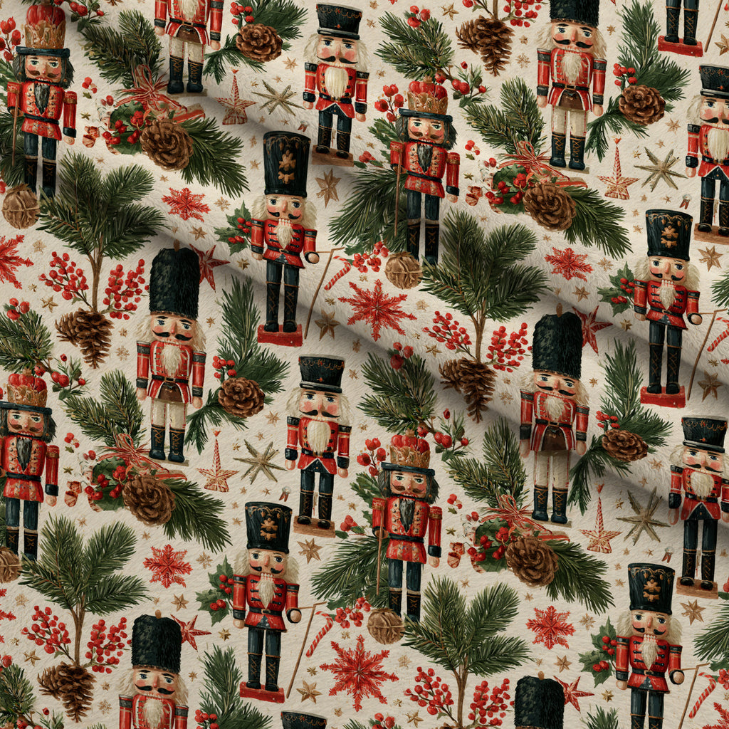 Evergreen Toy Soldiers Pattern 10 Minky Fabric — plush minky folded close-up preview (mv-minky-v1:lying)
