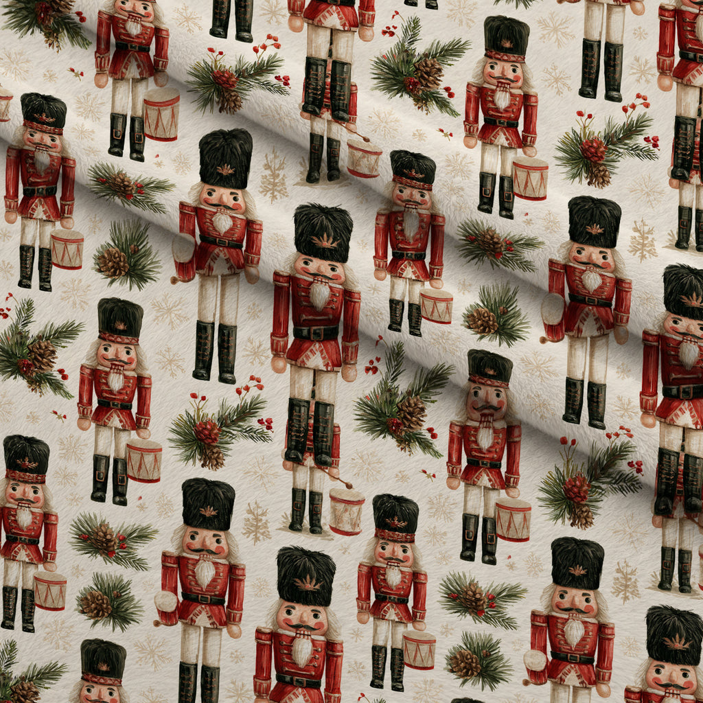 Evergreen Toy Soldiers Pattern 11 Minky Fabric — plush minky folded close-up preview (mv-minky-v1:lying)