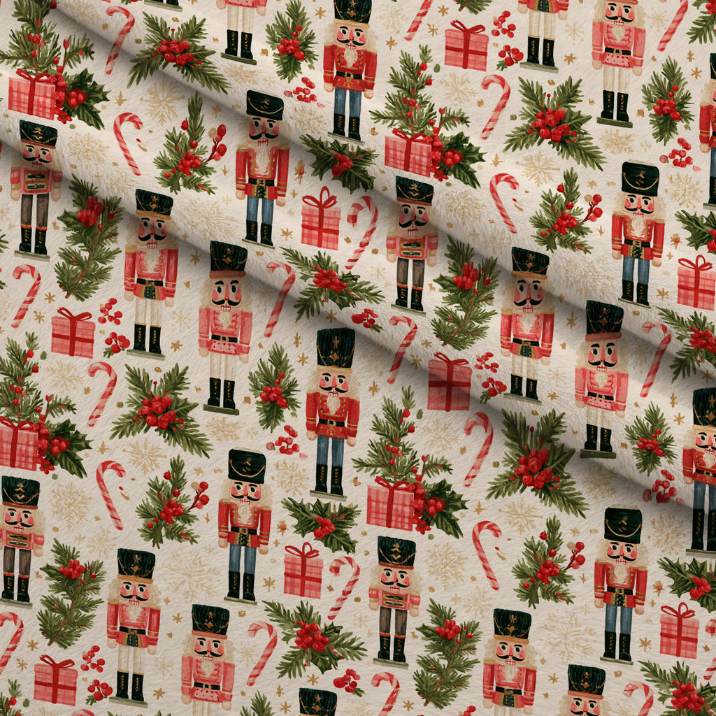 Evergreen Toy Soldiers Pattern 12 Minky Fabric — plush minky folded close-up preview (mv-minky-v1:lying)