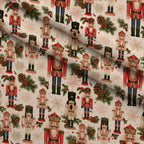 Evergreen Toy Soldiers Pattern 14 Minky Fabric — plush minky folded close-up preview (mv-minky-v1:lying)