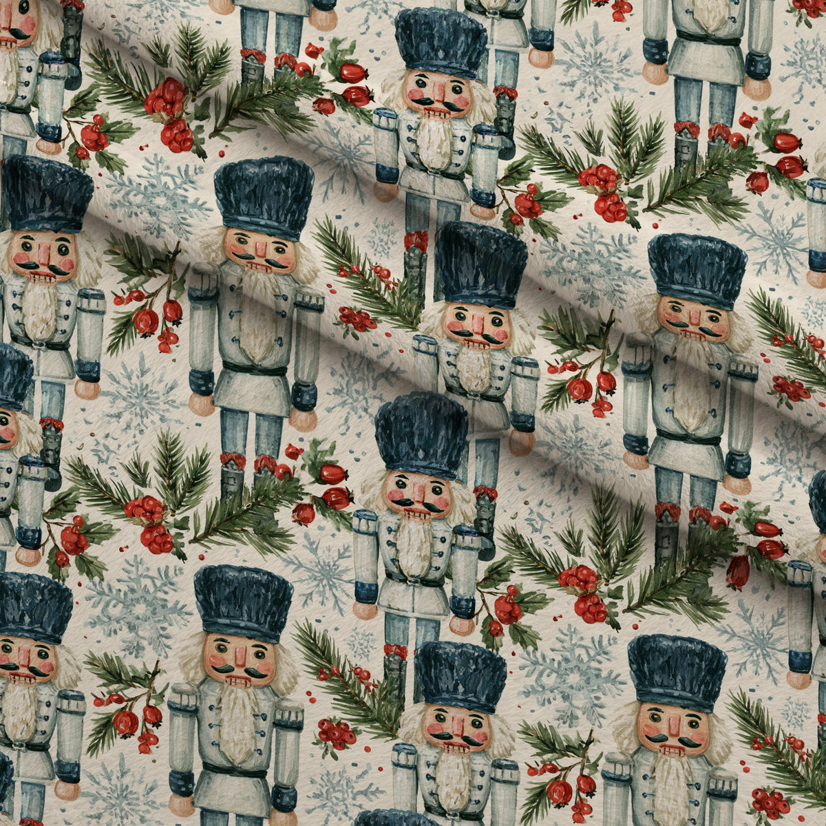 Evergreen Toy Soldiers Pattern 17 Minky Fabric — plush minky folded close-up preview (mv-minky-v1:lying)