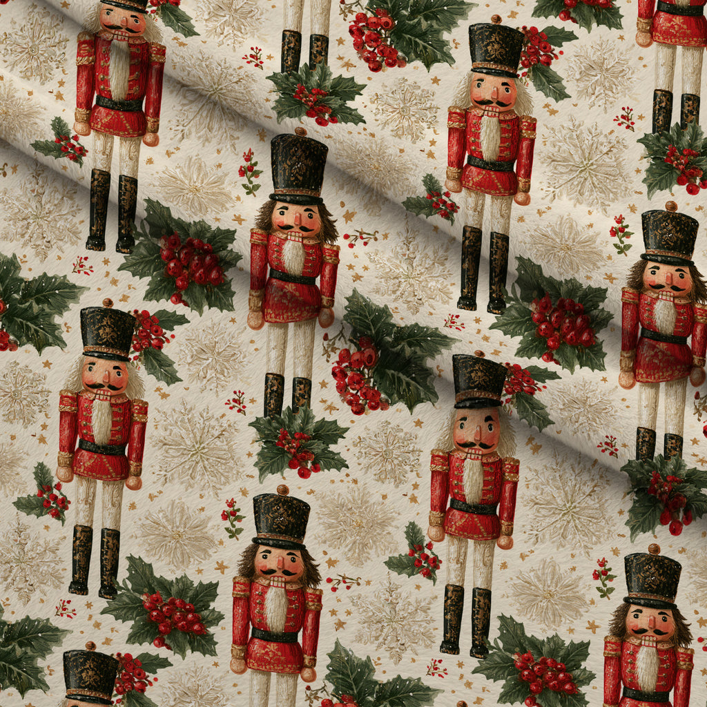 Evergreen Toy Soldiers Pattern 18 Minky Fabric — plush minky folded close-up preview (mv-minky-v1:lying)
