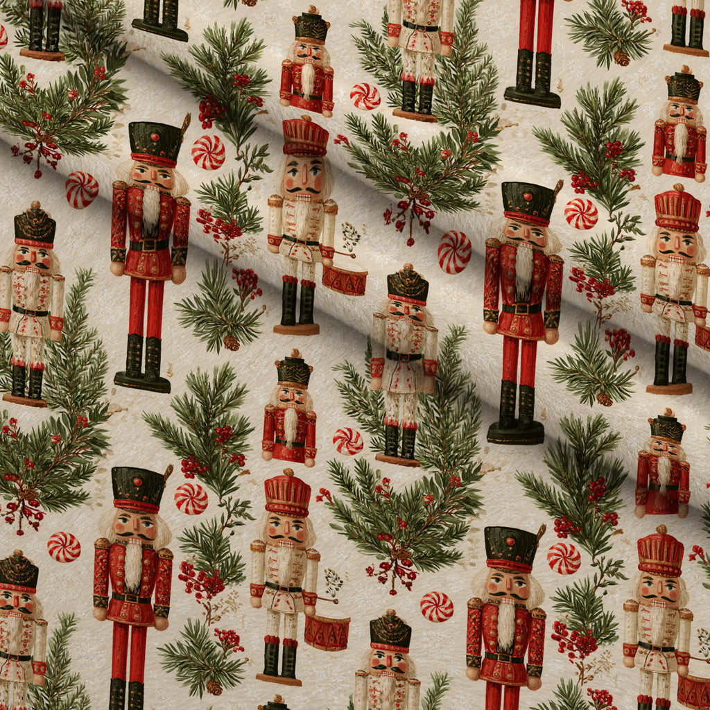 Evergreen Toy Soldiers Pattern 19 Minky Fabric — plush minky folded close-up preview (mv-minky-v1:lying)