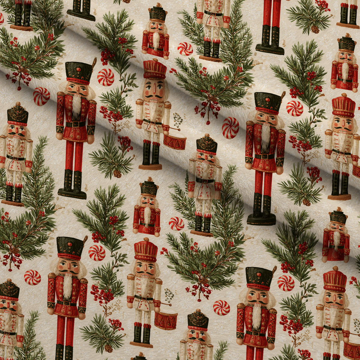 Evergreen Toy Soldiers Pattern 19 Minky Fabric — plush minky folded close-up preview (mv-minky-v1:lying)