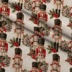 Evergreen Toy Soldiers Pattern 2 Minky Fabric — plush minky folded close-up preview (mv-minky-v1:lying)