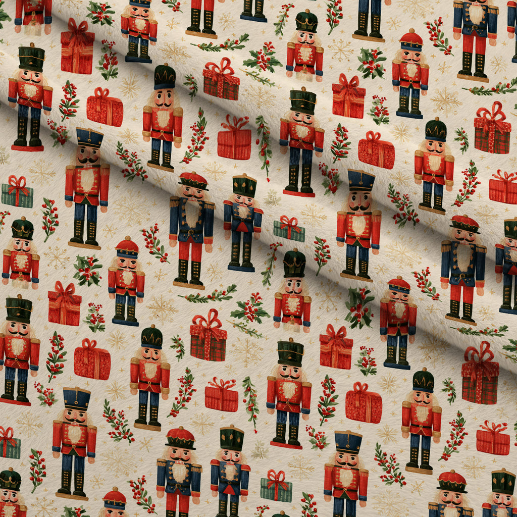 Evergreen Toy Soldiers Pattern 3 Minky Fabric — plush minky folded close-up preview (mv-minky-v1:lying)