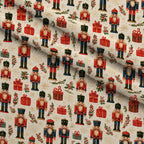 Evergreen Toy Soldiers Pattern 3 Minky Fabric — plush minky folded close-up preview (mv-minky-v1:lying)