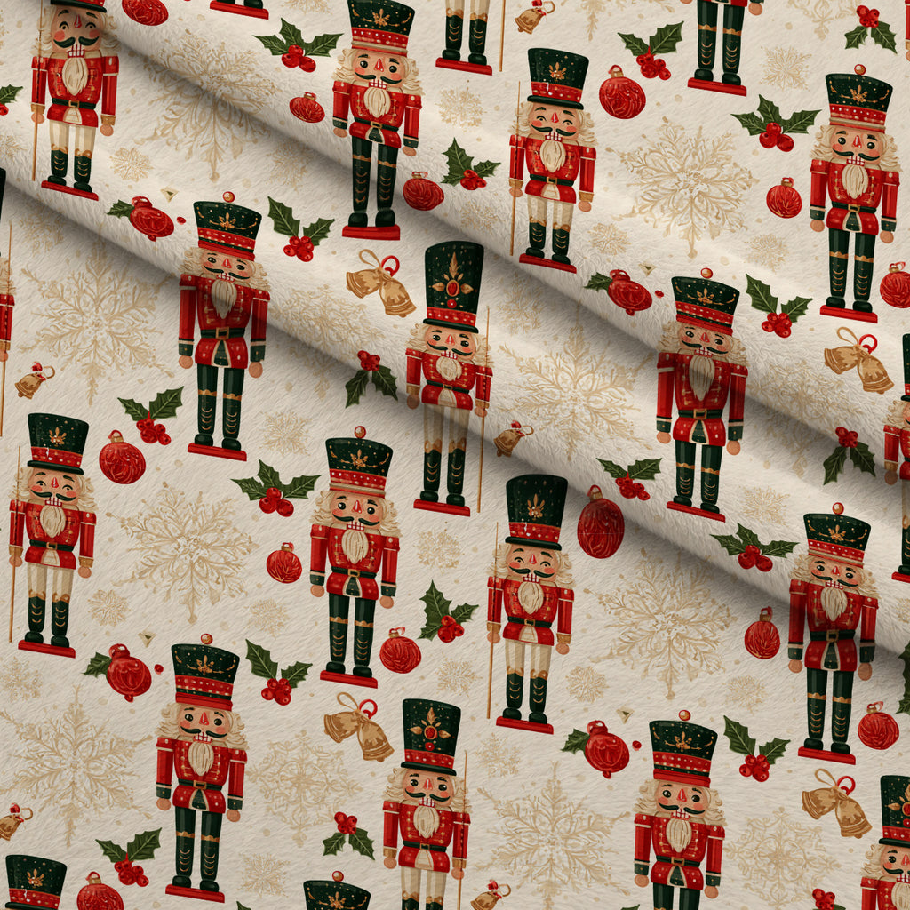Evergreen Toy Soldiers Pattern 4 Minky Fabric — plush minky folded close-up preview (mv-minky-v1:lying)